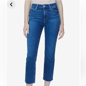 Paige Cindy High Waist Crop Straight Leg Jeans